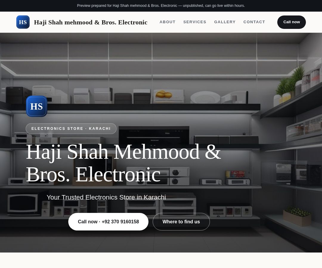 Haji Shah mehmood & Bros. Electronic