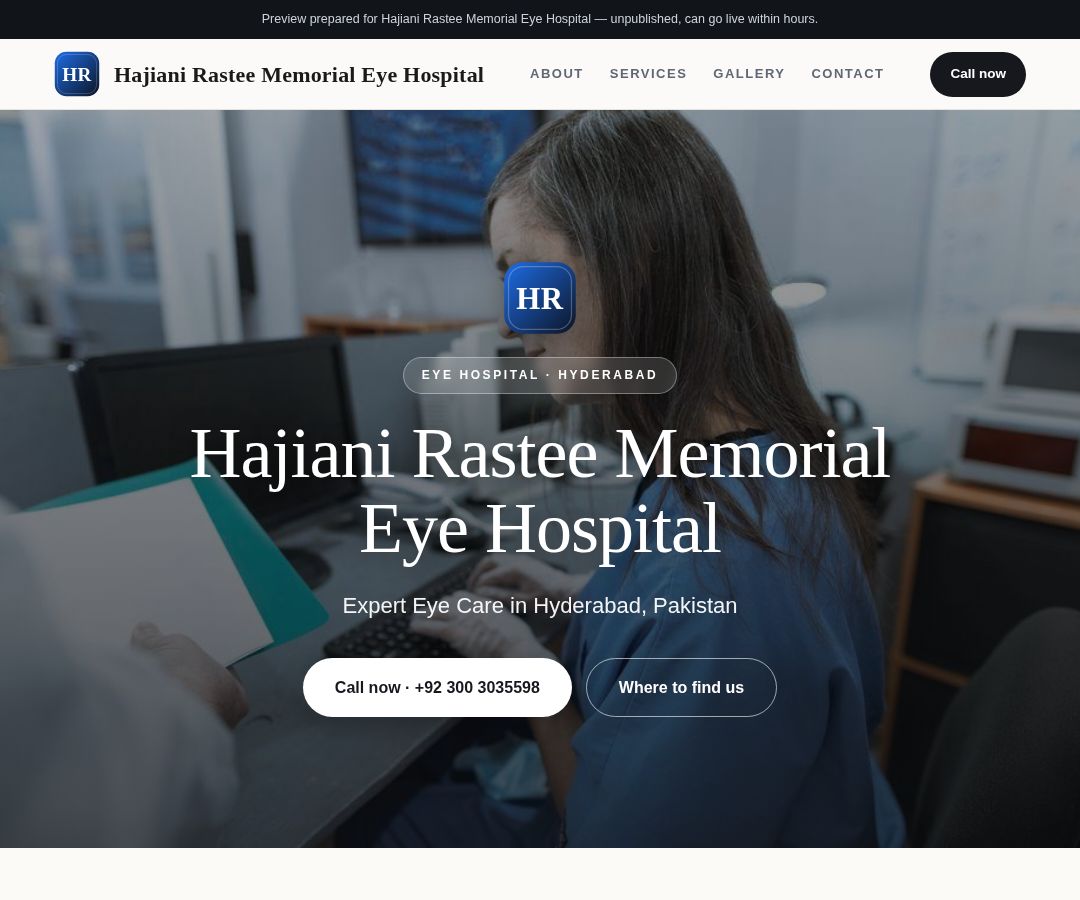 Hajiani Rastee Memorial Eye Hospital