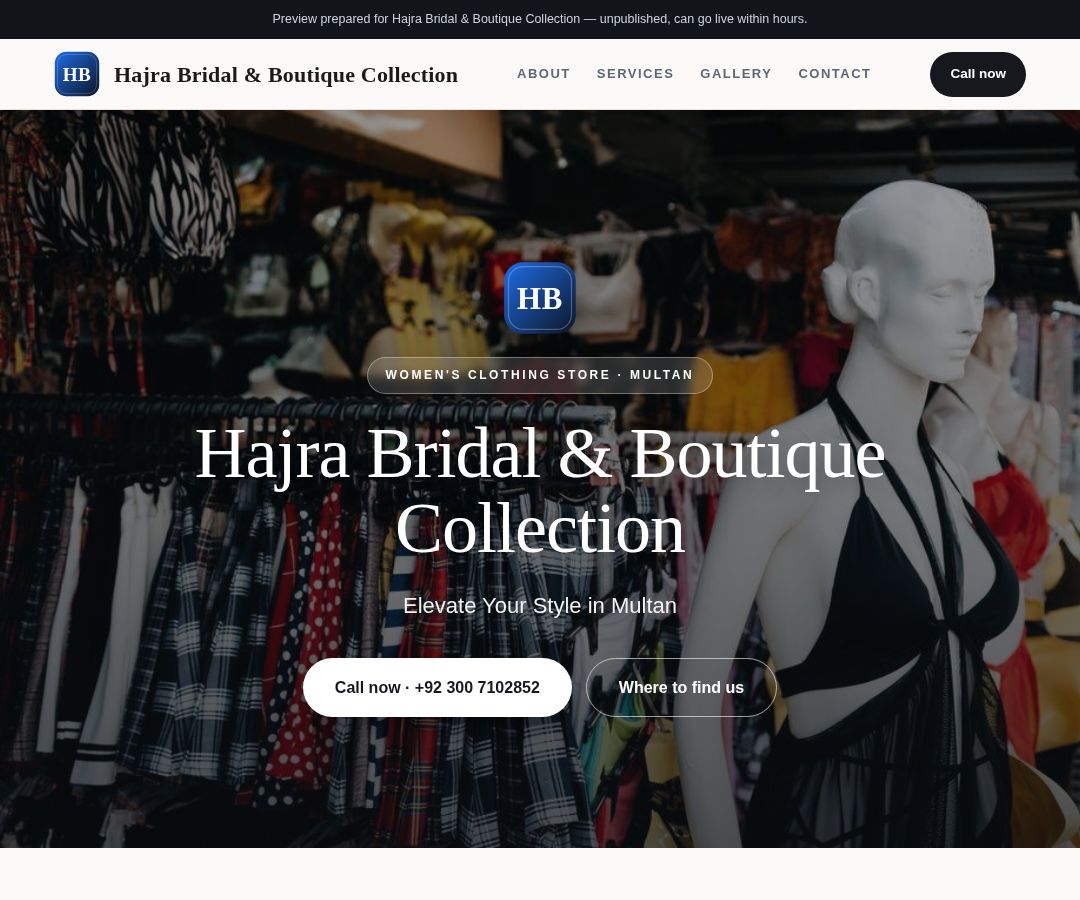Hajra Bridal & Boutique Collection