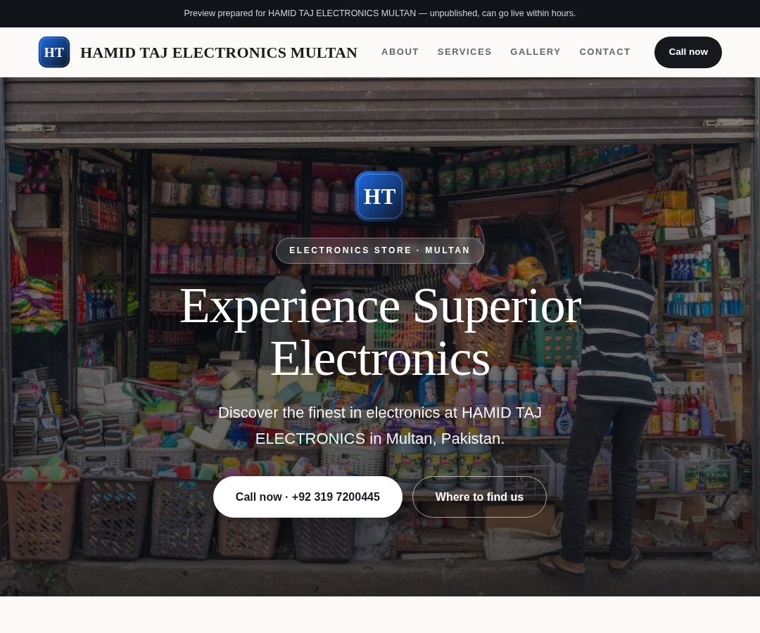 HAMID TAJ ELECTRONICS MULTAN