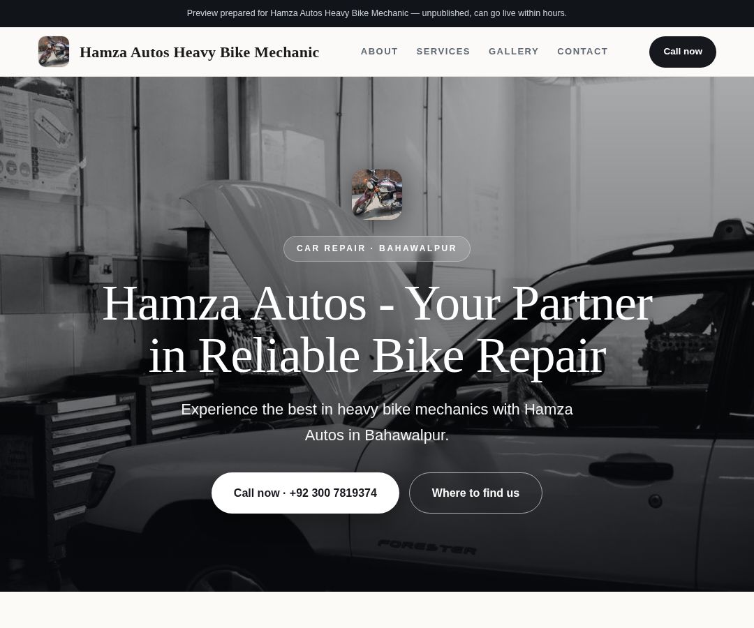 Hamza Autos Heavy Bike Mechanic