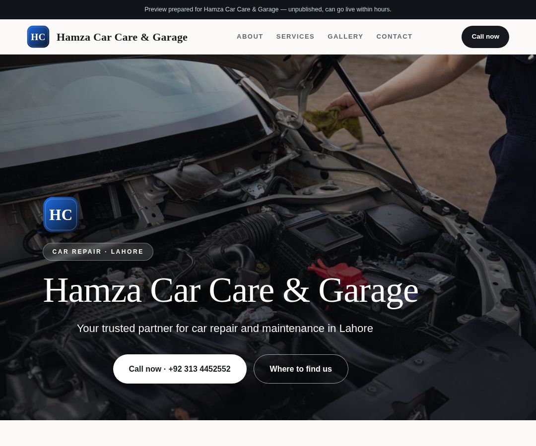 Hamza Car Care & Garage
