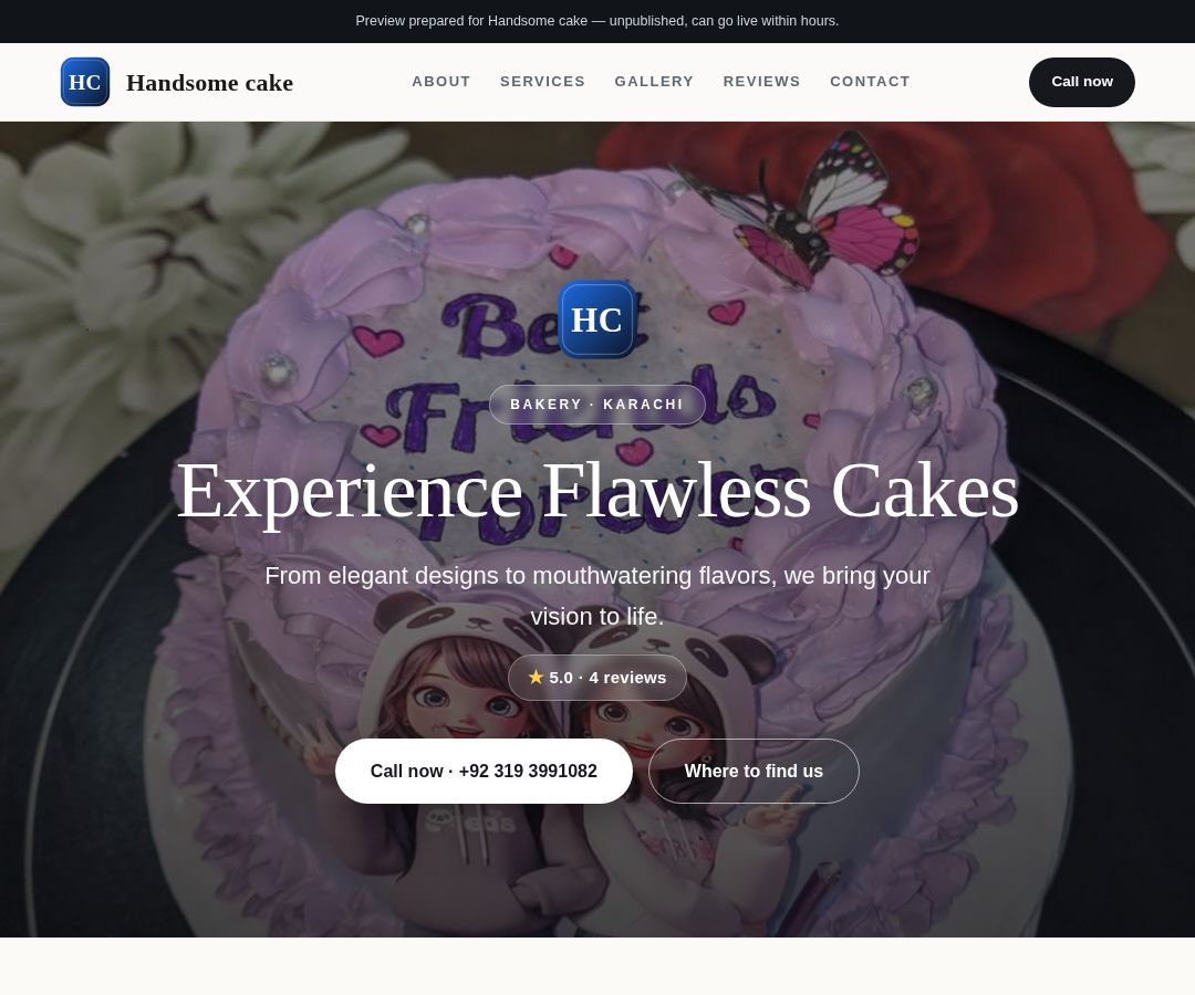 Handsome cake