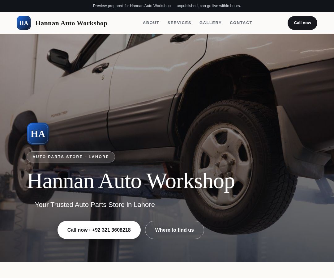 Hannan Auto Workshop