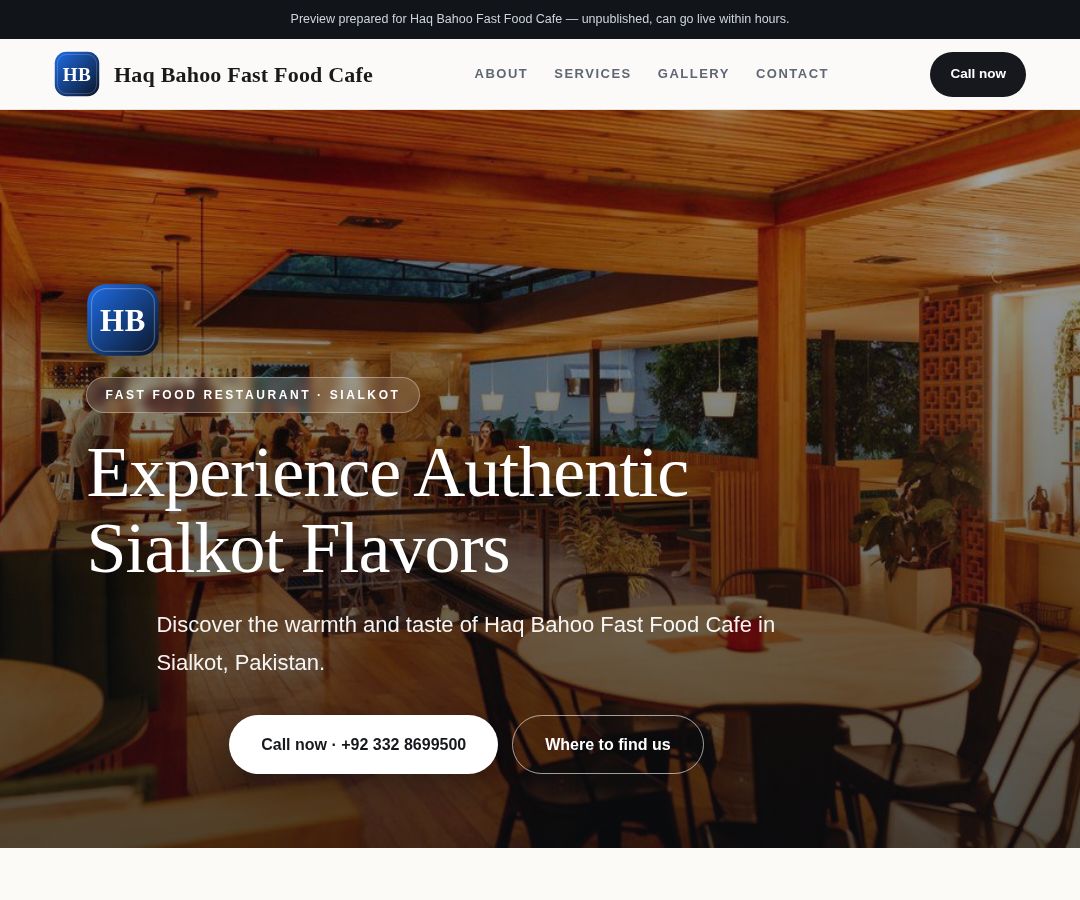 Haq Bahoo Fast Food Cafe