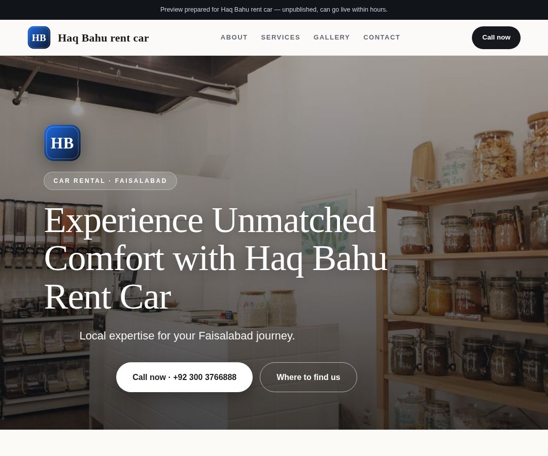 Haq Bahu rent car