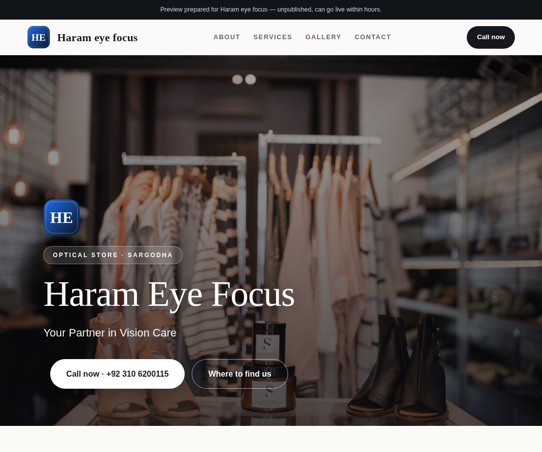 Haram eye focus