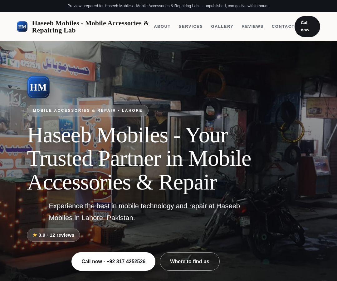 Haseeb Mobiles - Mobile Accessories & Repairing Lab