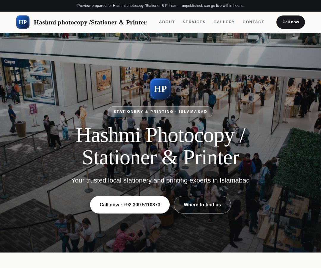 Hashmi photocopy /Stationer & Printer