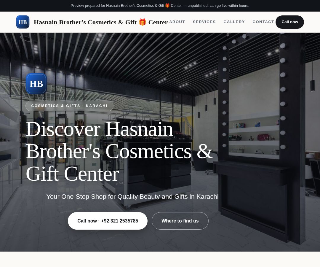 Hasnain Brother's Cosmetics & Gift 🎁 Center