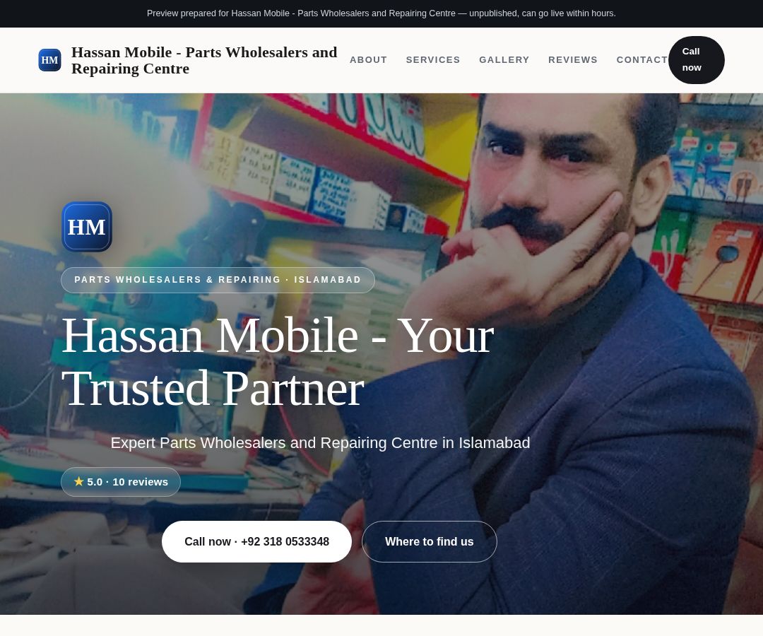 Hassan Mobile - Parts Wholesalers and Repairing Centre
