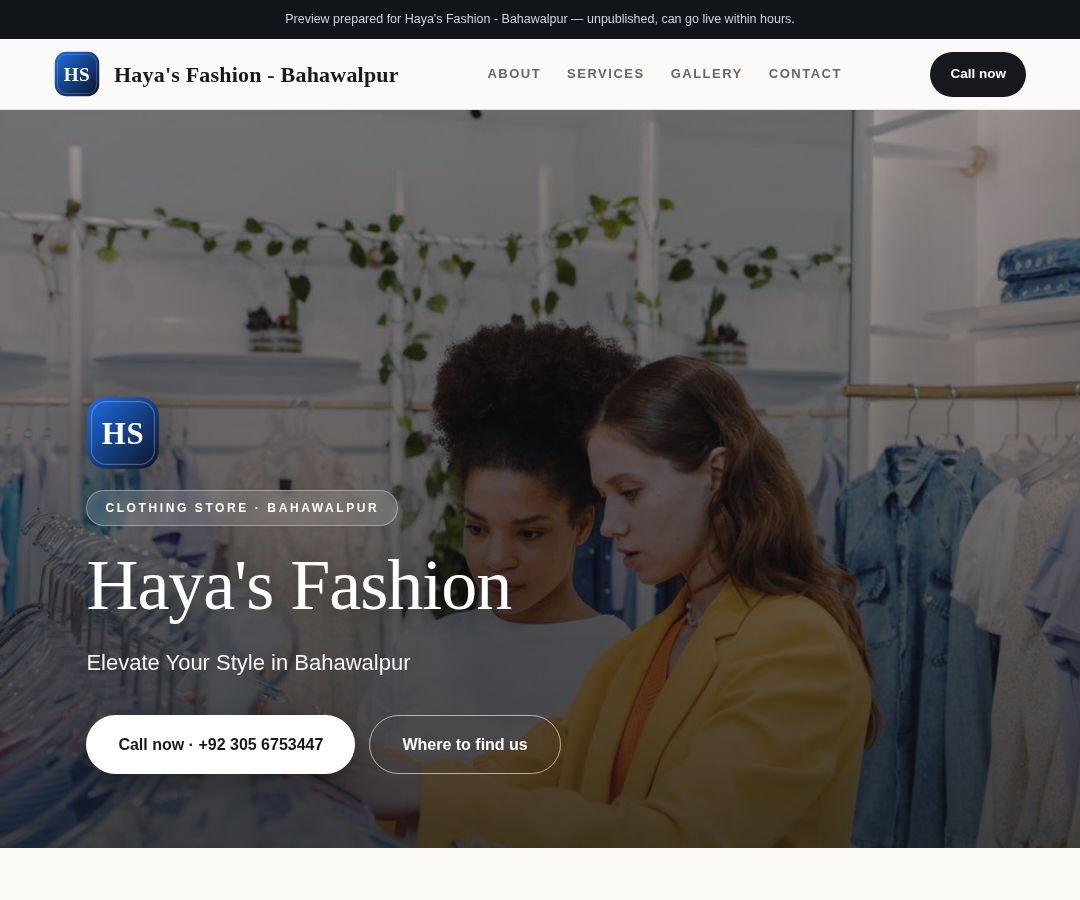 Haya's Fashion - Bahawalpur