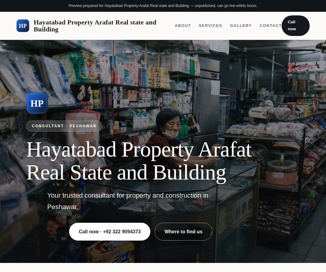 Hayatabad Property Arafat Real state and Building