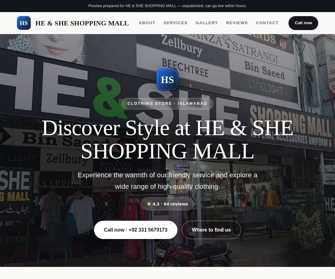 HE & SHE SHOPPING MALL