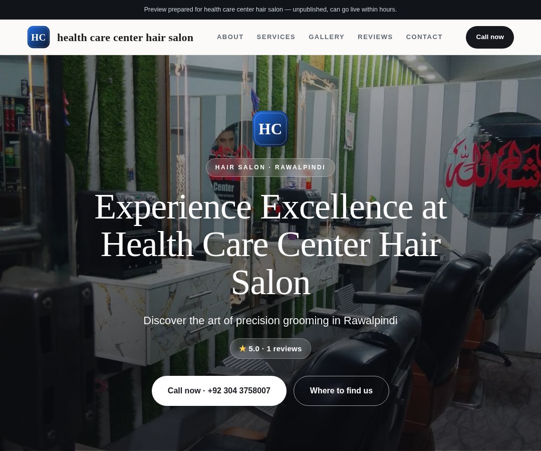 health care center hair salon