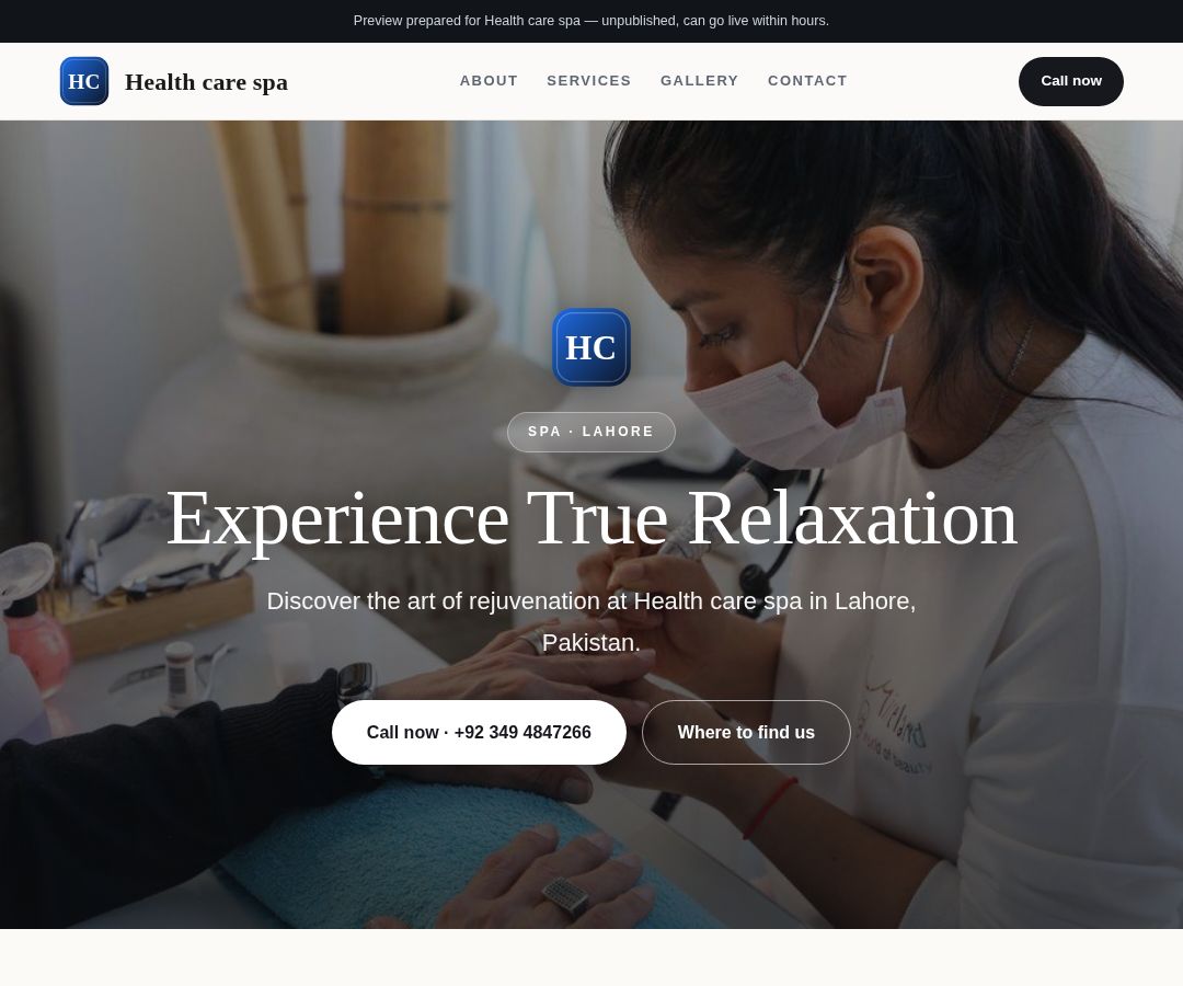 Health care spa