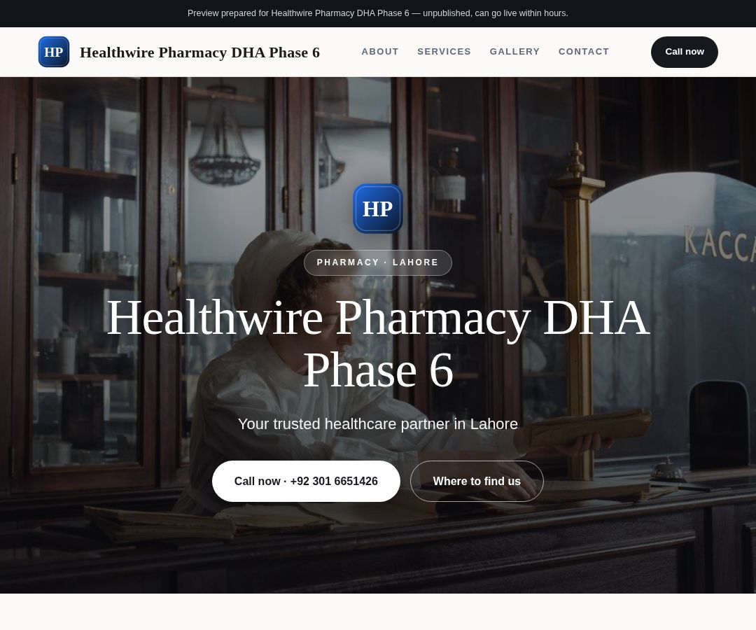 Healthwire Pharmacy DHA Phase 6