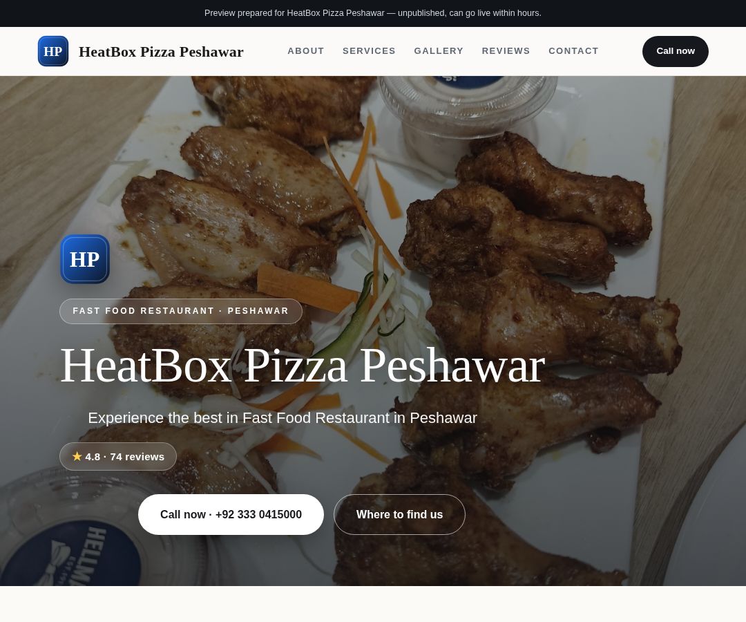 HeatBox Pizza Peshawar