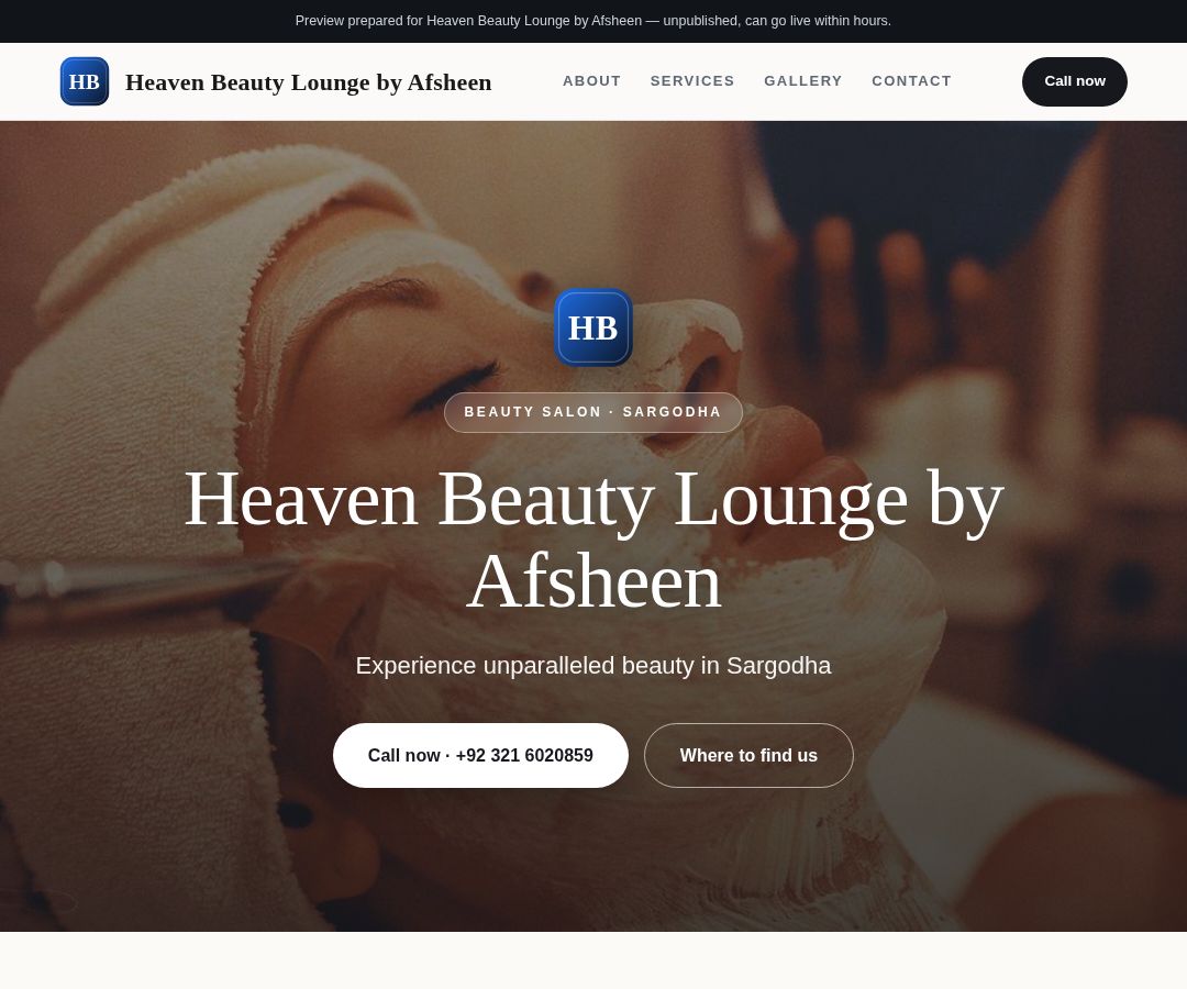 Heaven Beauty Lounge by Afsheen
