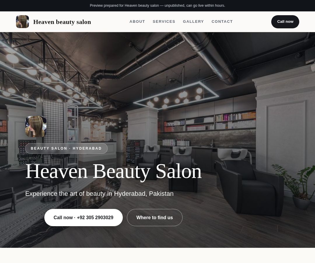Heaven beauty salon
