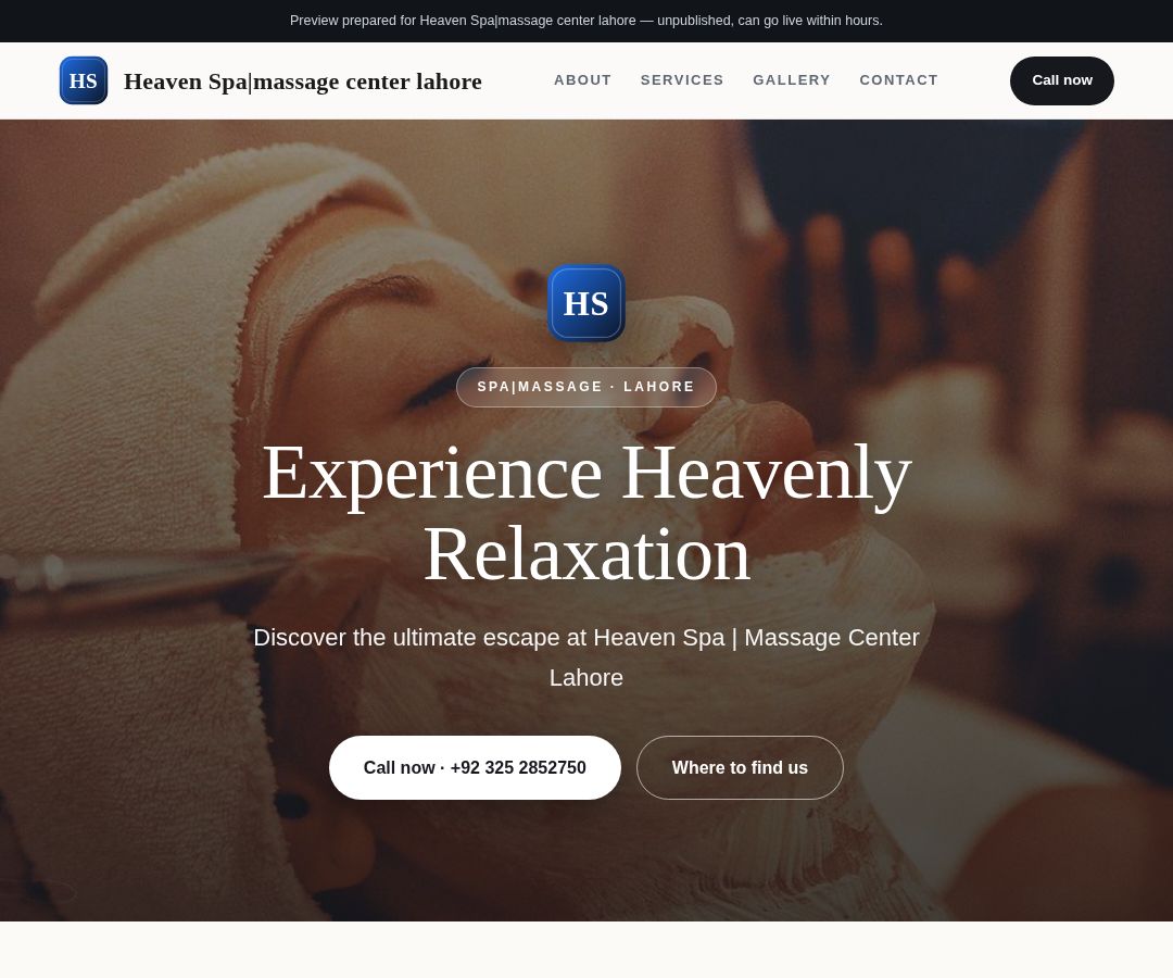 Heaven Spa|massage center lahore