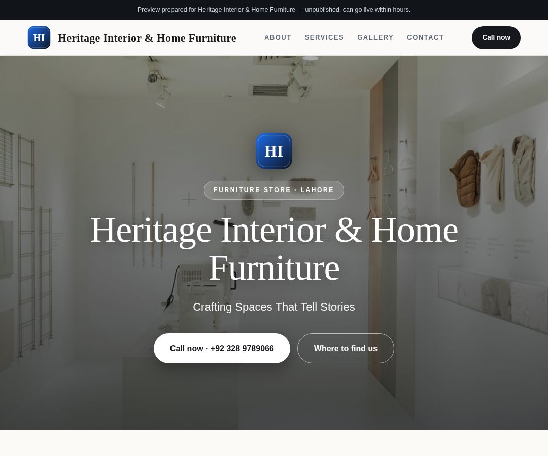 Heritage Interior & Home Furniture