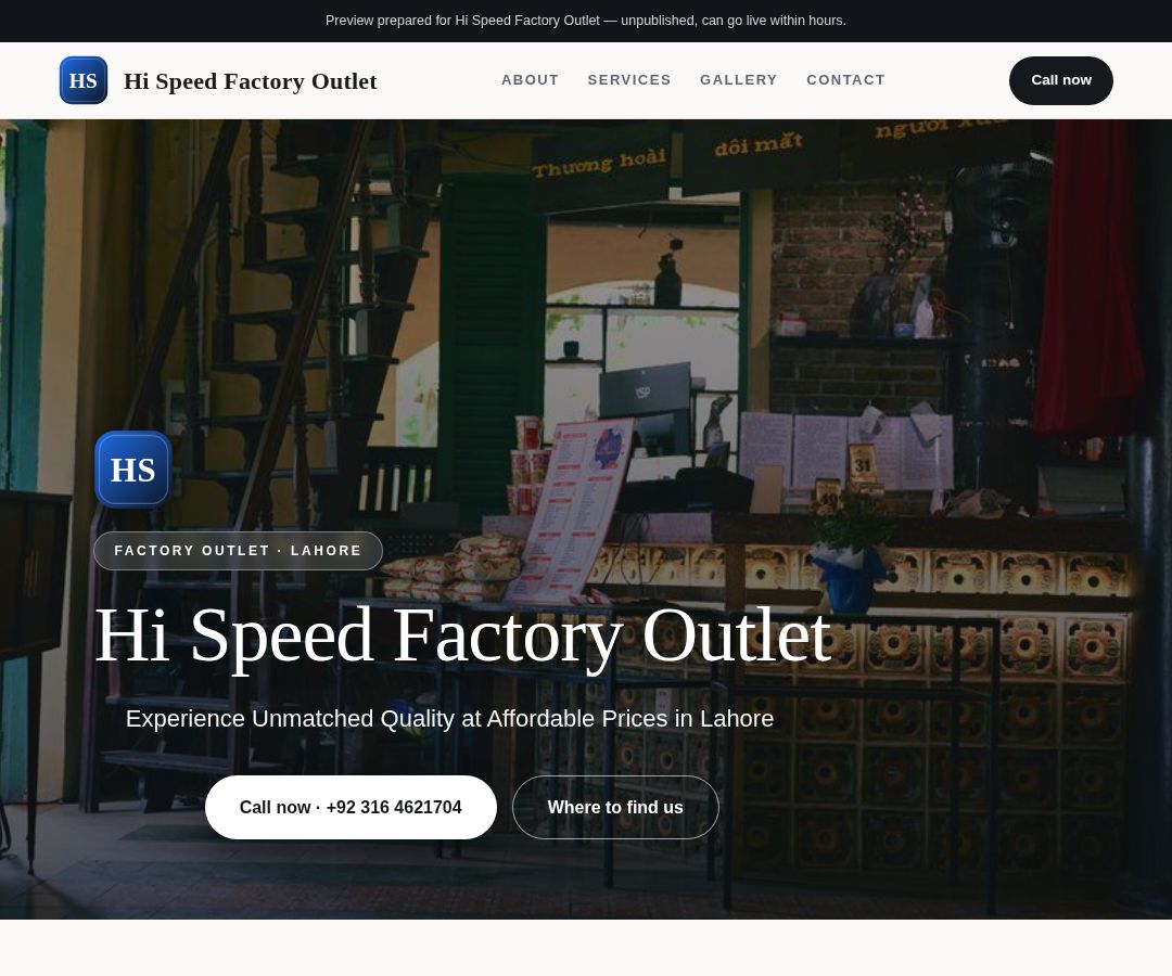 Hi Speed Factory Outlet