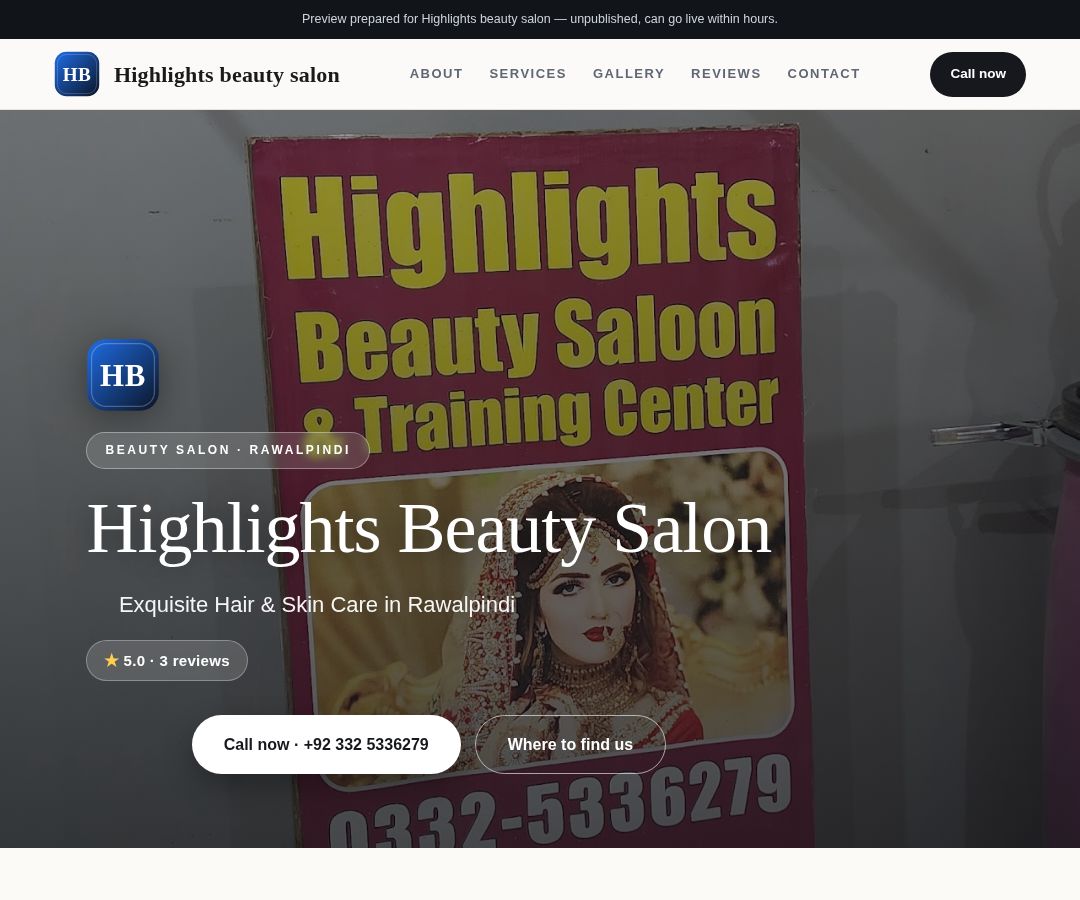 Highlights beauty salon