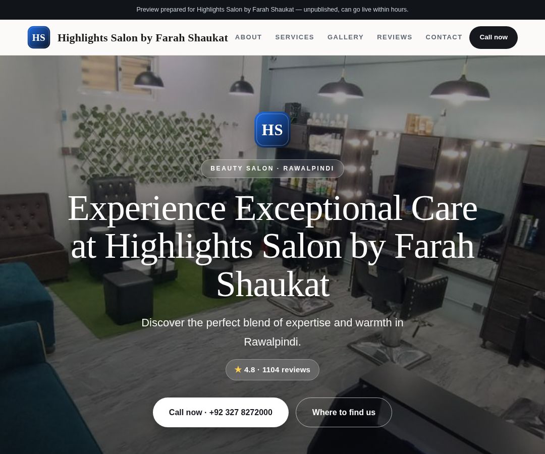 Highlights Salon by Farah Shaukat