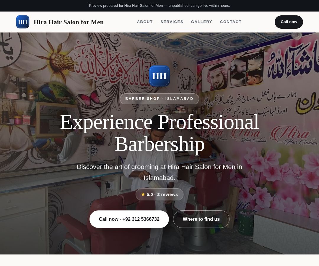 Hira Hair Salon for Men