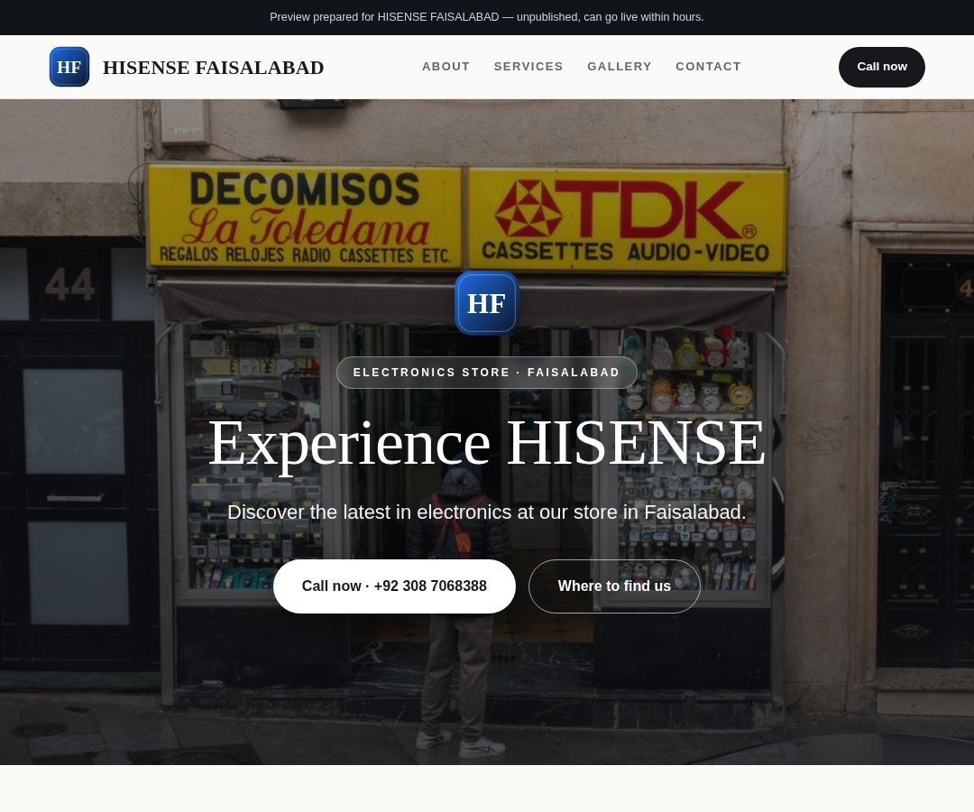 HISENSE FAISALABAD