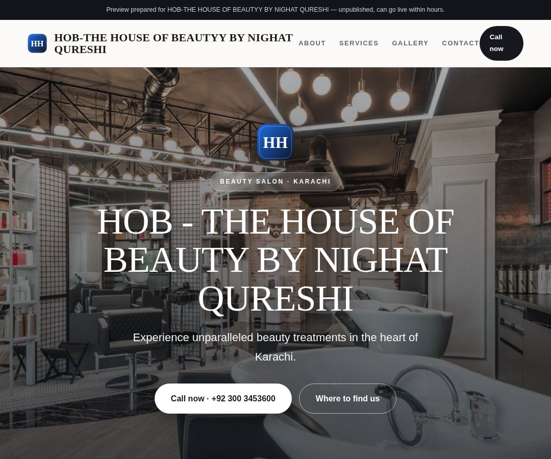 HOB-THE HOUSE OF BEAUTYY BY NIGHAT QURESHI