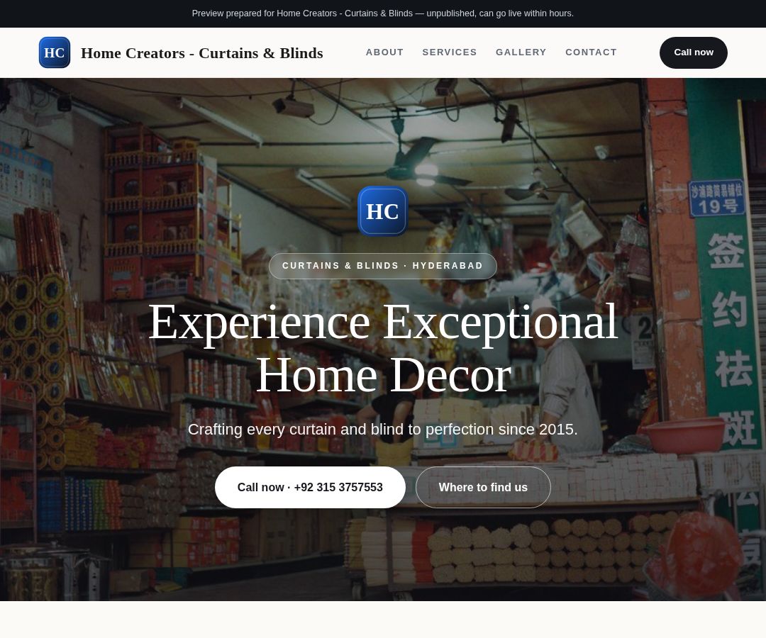 Home Creators - Curtains & Blinds