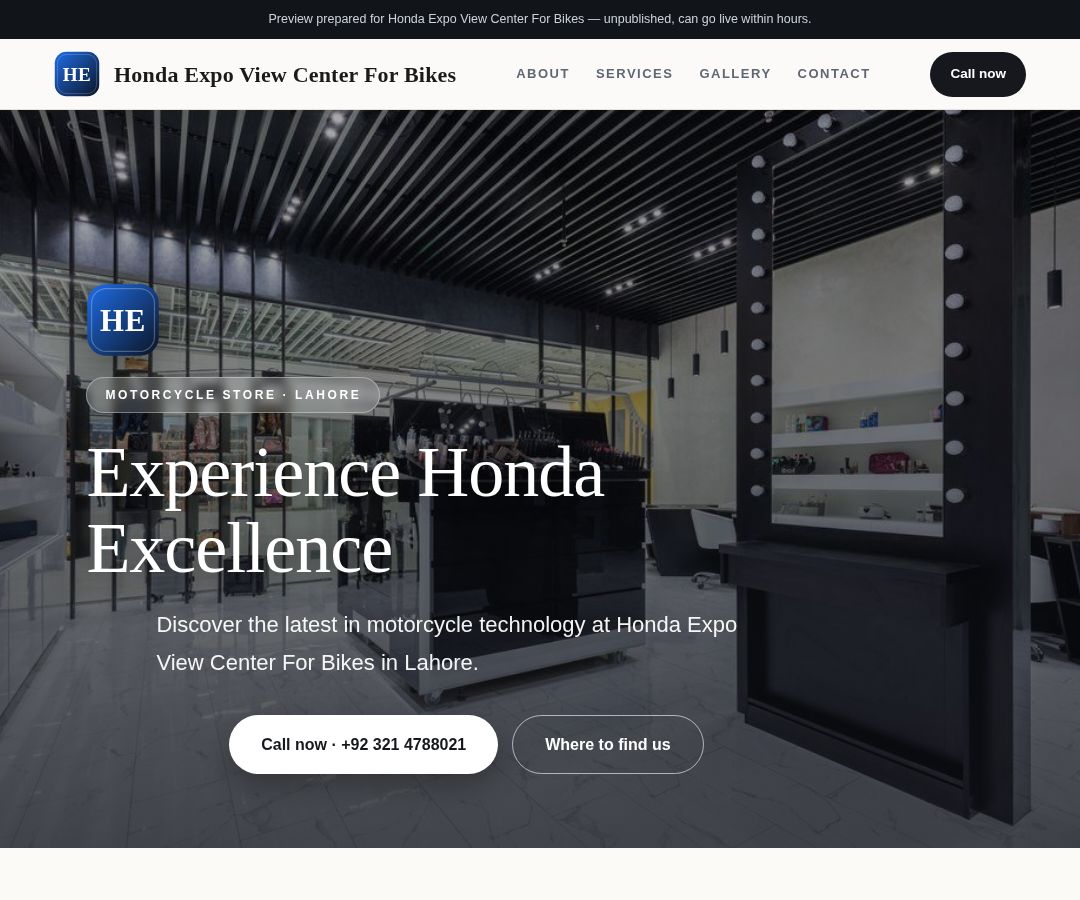 Honda Expo View Center For Bikes