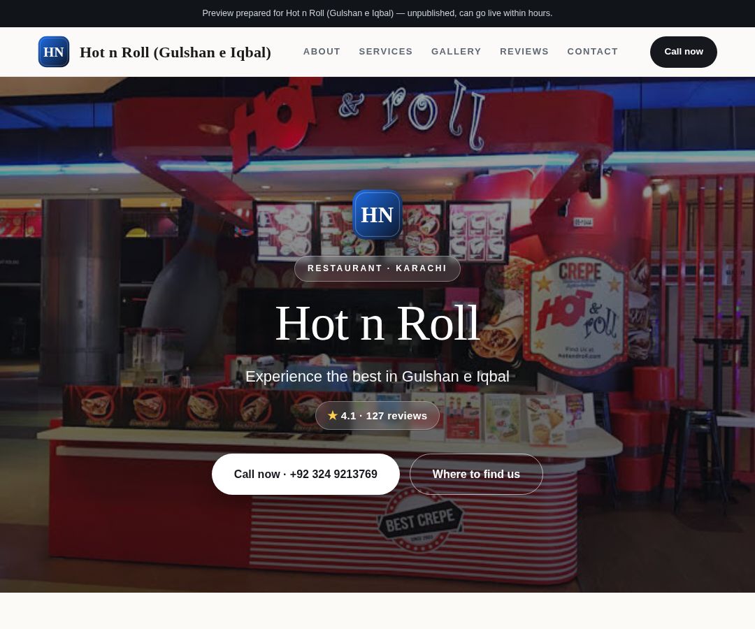 Hot n Roll (Gulshan e Iqbal)