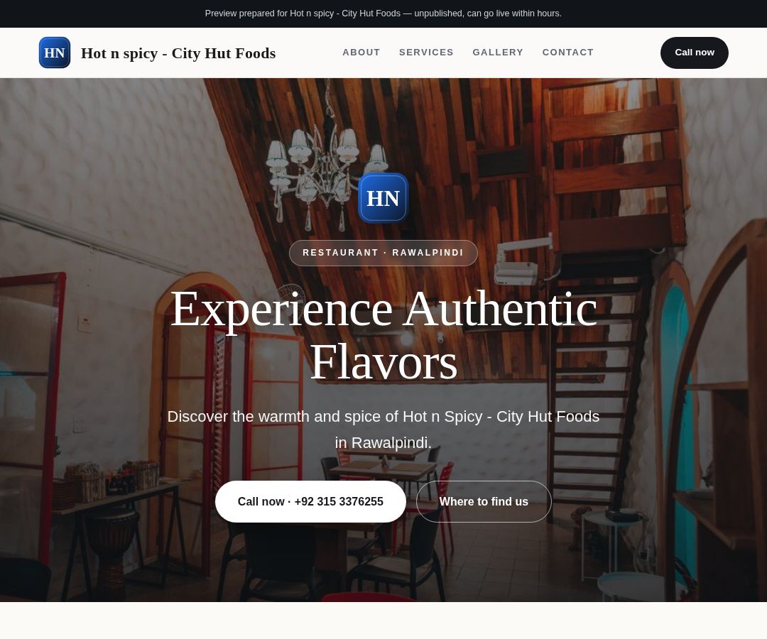 Hot n spicy - City Hut Foods