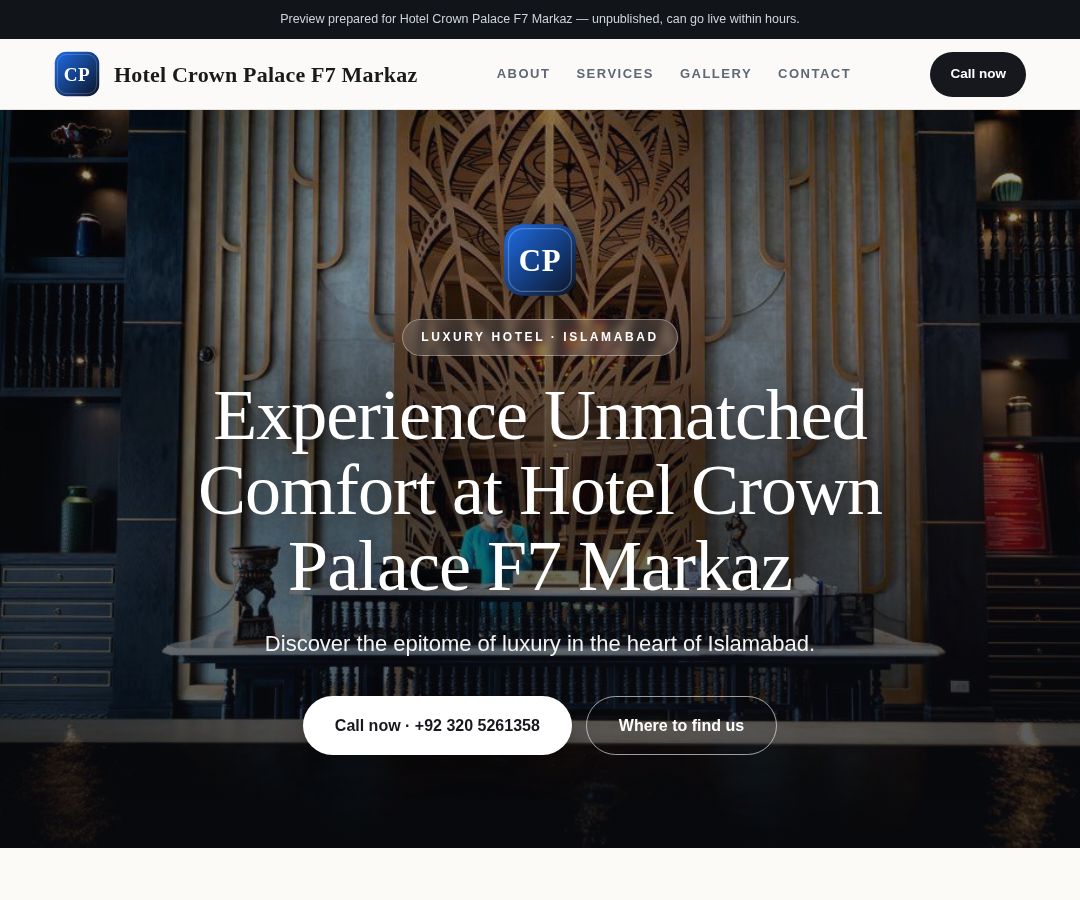 Hotel Crown Palace F7 Markaz