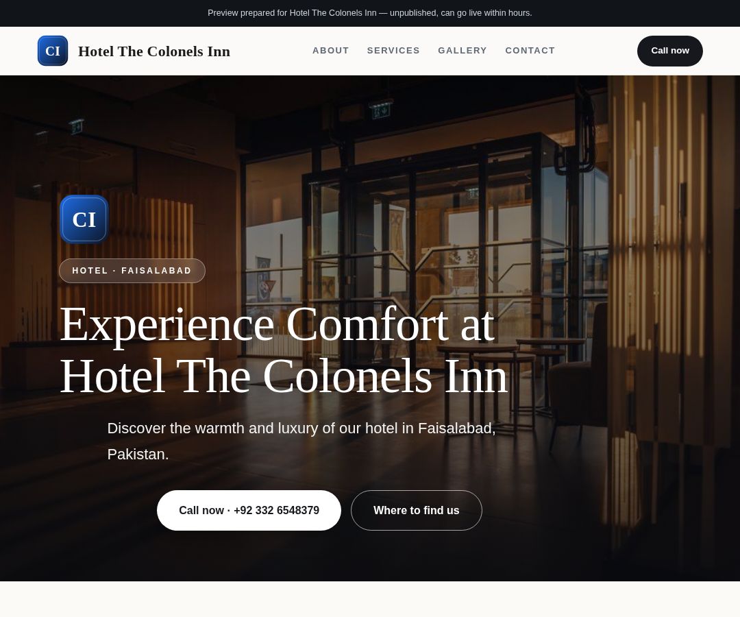 Hotel The Colonels Inn