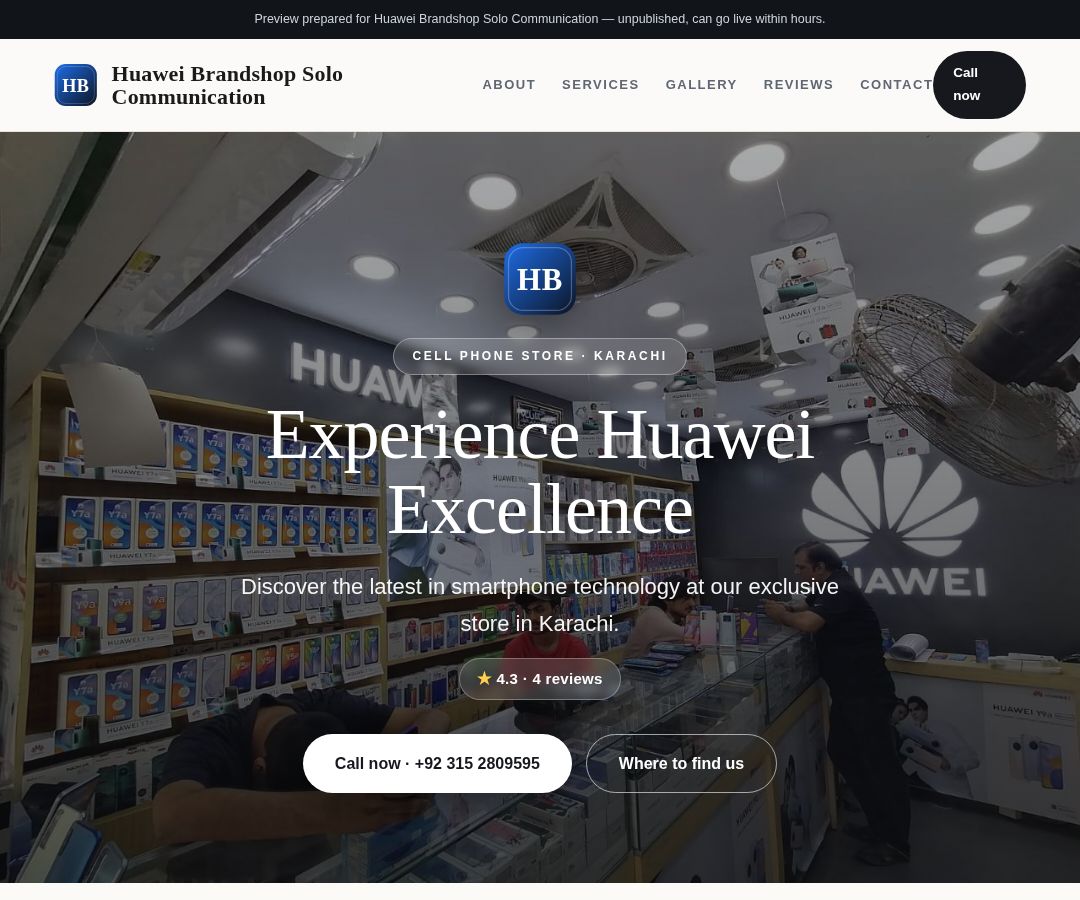 Huawei Brandshop Solo Communication