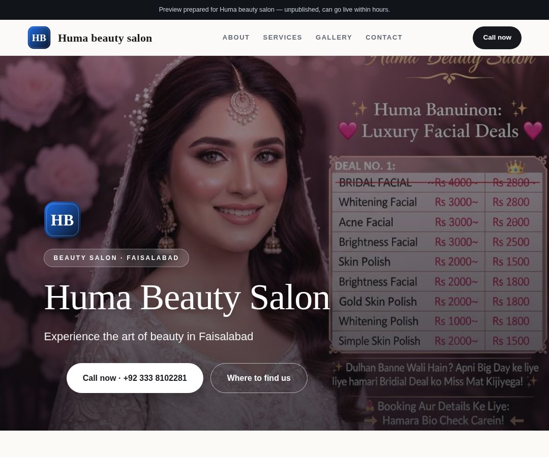 Huma beauty salon