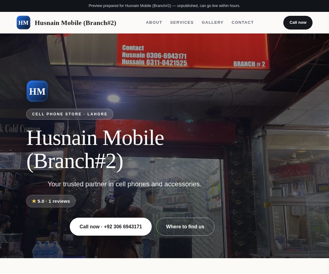 Husnain Mobile (Branch#2)