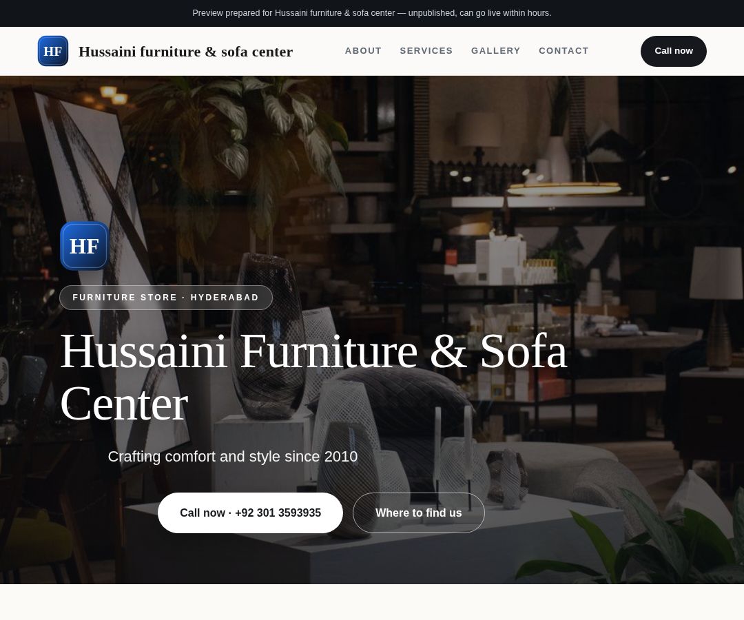 Hussaini furniture & sofa center