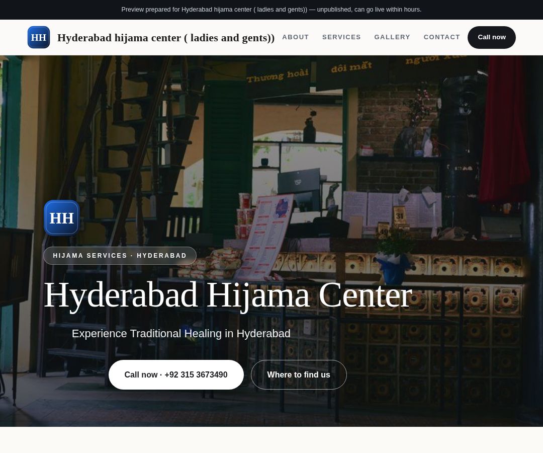 Hyderabad hijama center ( ladies and gents))