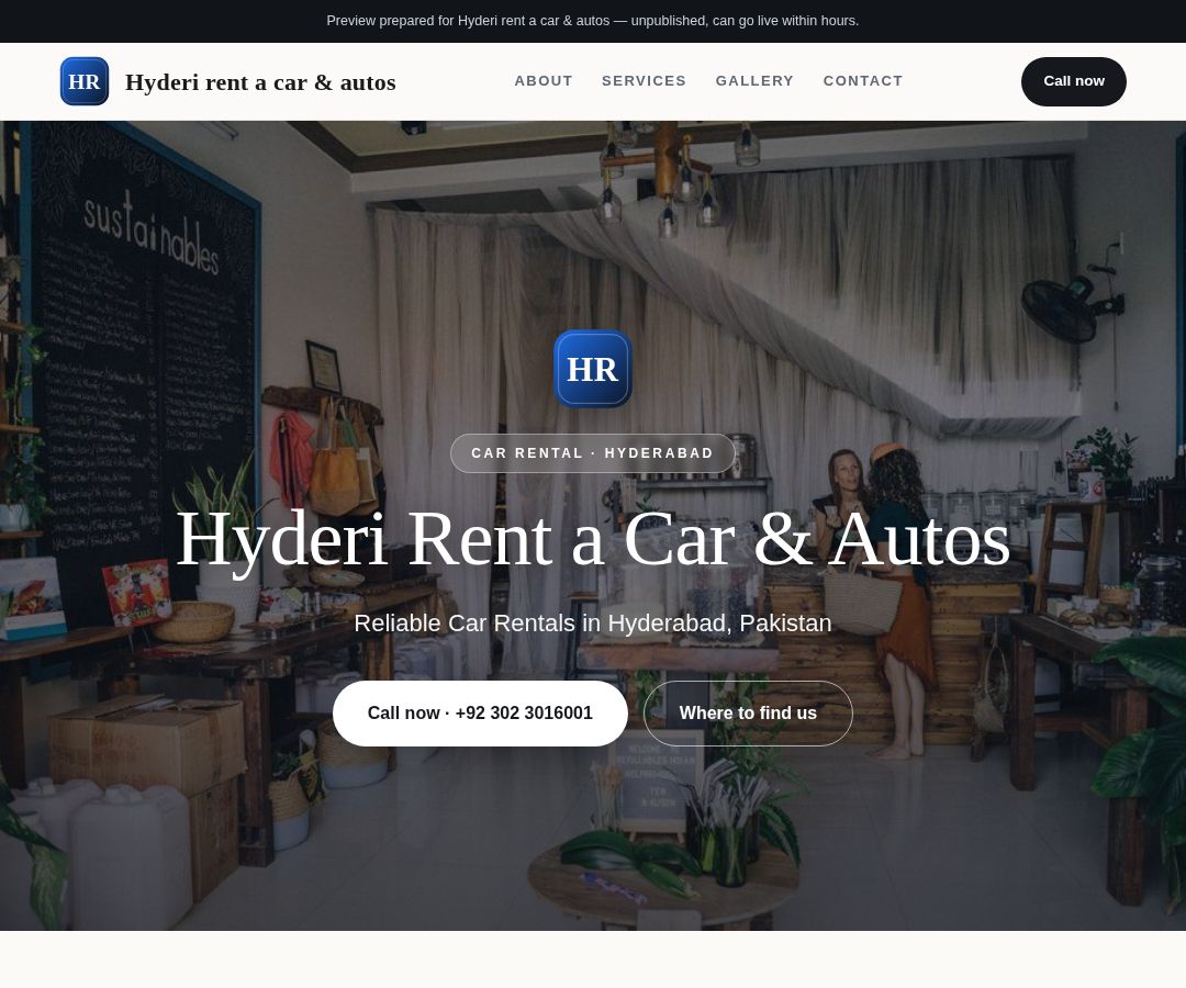 Hyderi rent a car & autos