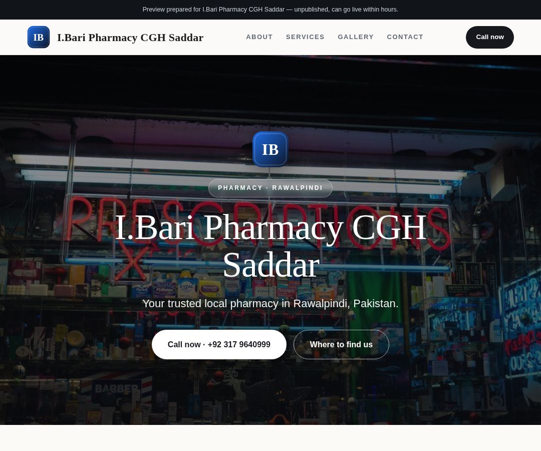 I.Bari Pharmacy CGH Saddar