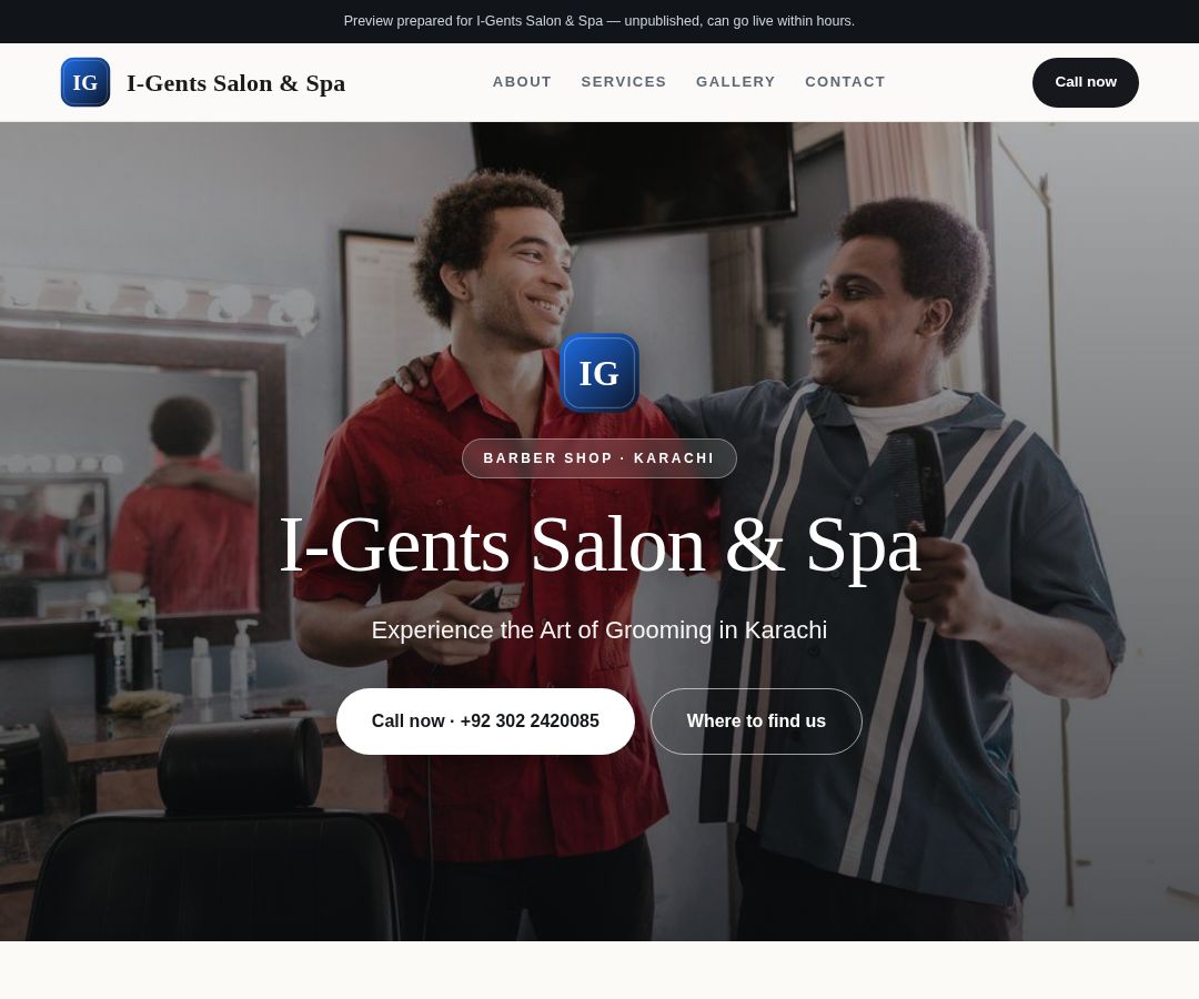 I-Gents Salon & Spa