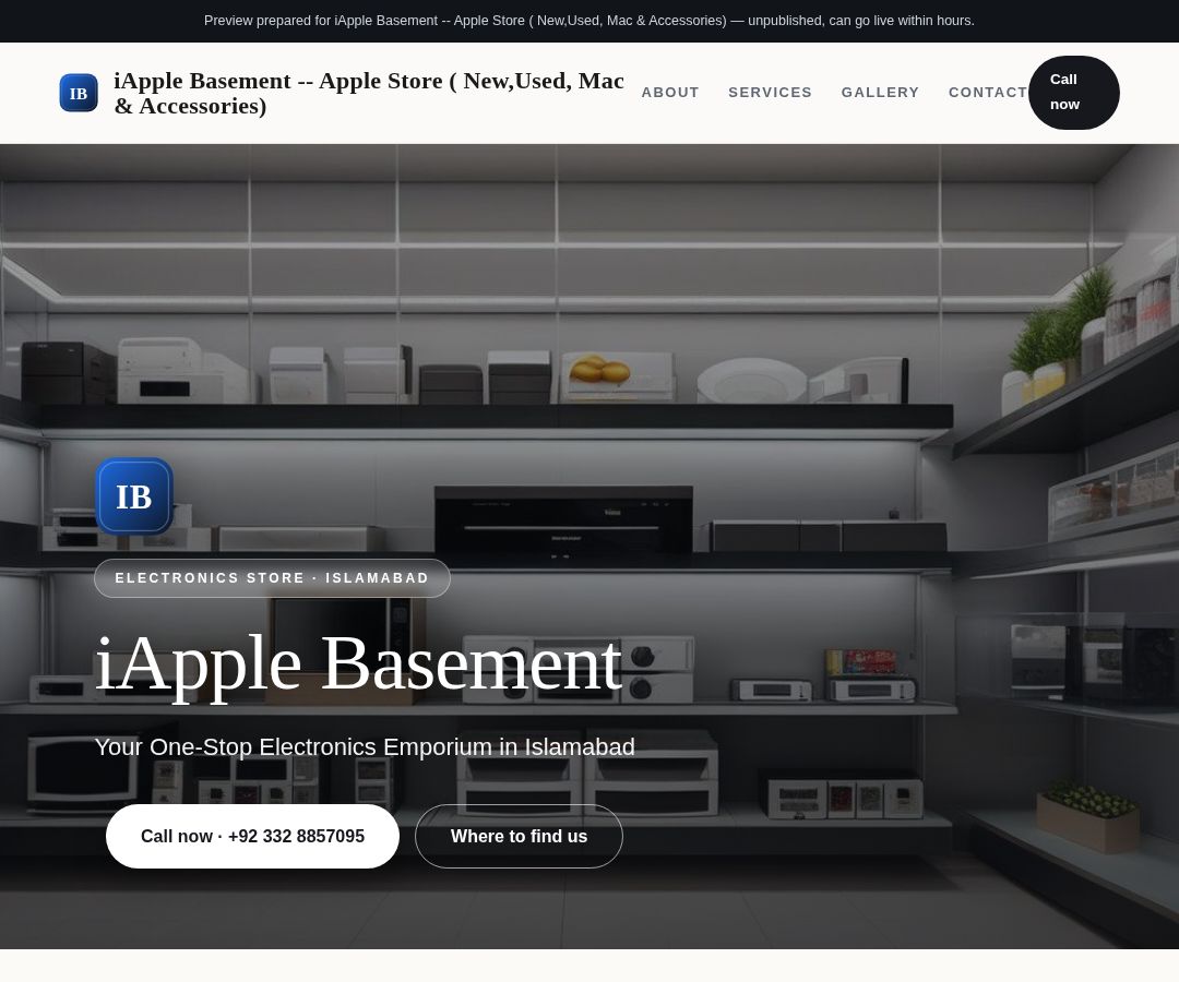 iApple Basement -- Apple Store ( New,Used, Mac & Accessories)