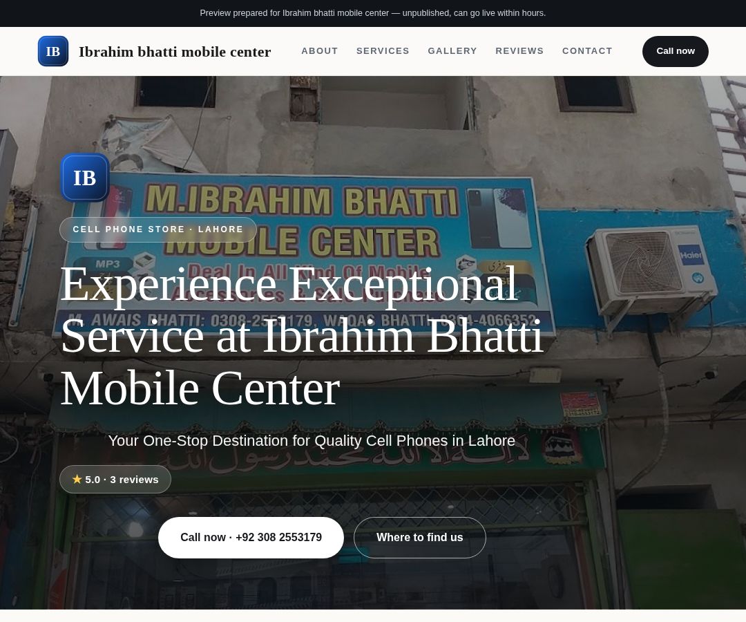 Ibrahim bhatti mobile center