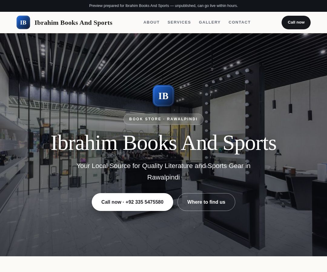 Ibrahim Books And Sports