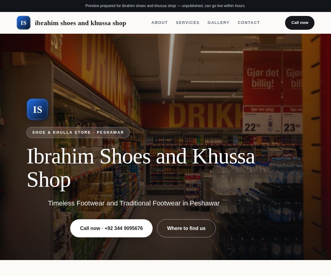 ibrahim shoes and khussa shop